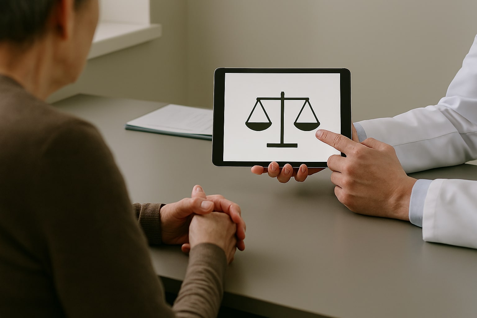 Dokter ortopedi menjelaskan risiko dan manfaat terapi stem cell kepada pasi