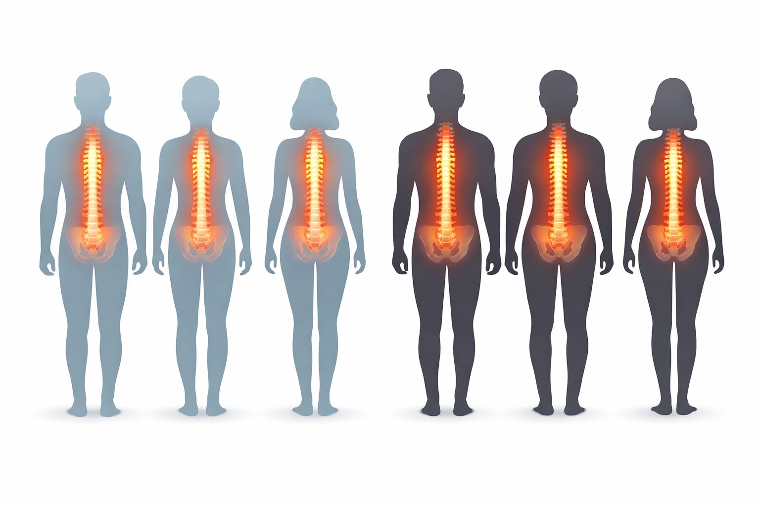 ilustrasi kelompok usia dan jenis kelamin yang berisiko osteoporosis tulang belakang
